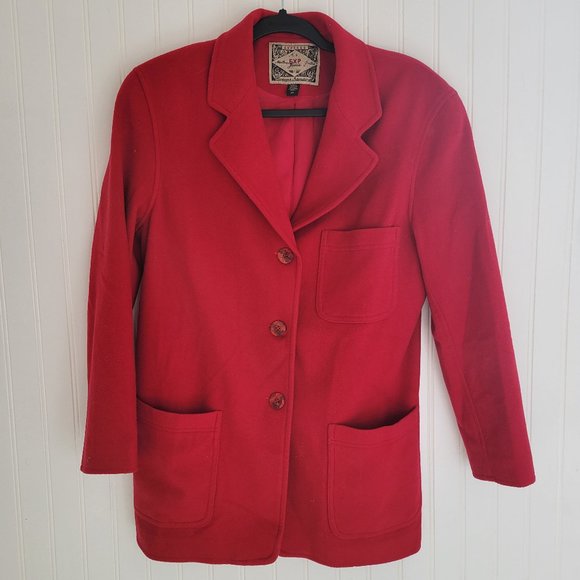 Express Jackets & Blazers - Express Red wool / nylon / cashmere jacket